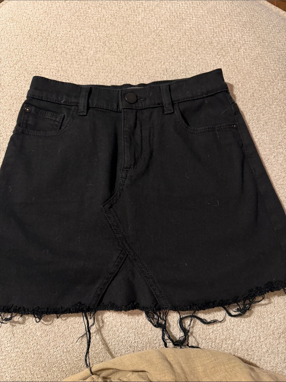 DL1961 Black Jenny Mini Skirt